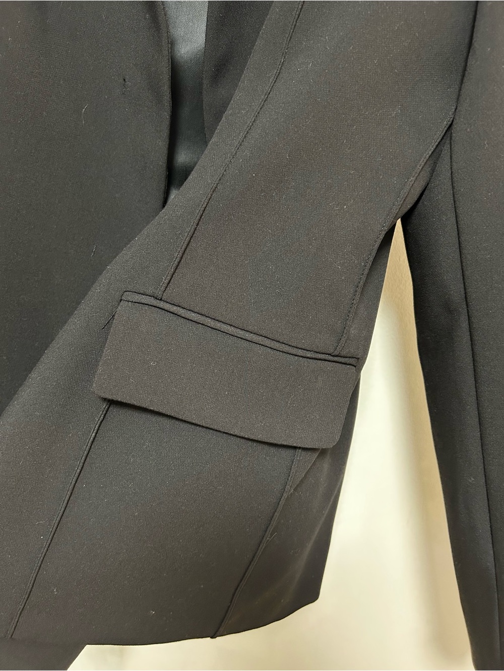 ZARA ZW Collection Tailored Black Collarless Blazer - Picture 3 of 9